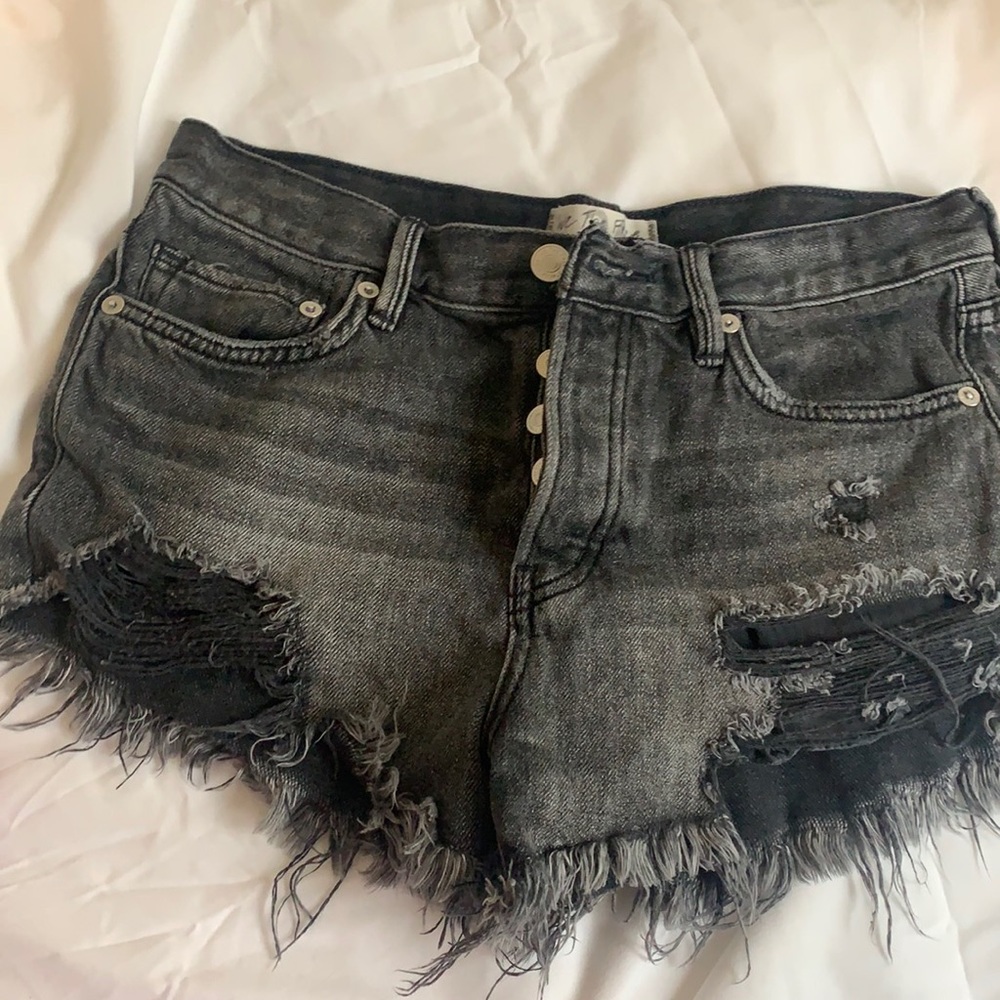 Free people ripped jean shorts